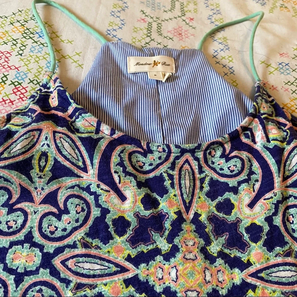 Meadow Rue Anthropologie Paisley Sleeveless Top - Picture 3 of 6
